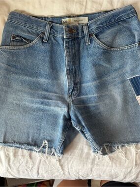 Lee Jean Shorts with Patchwork Detail
